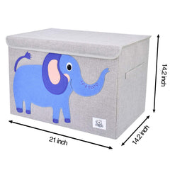 CLCROBD elephant toy chest sturdy handles support easy relocation.