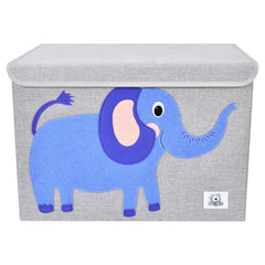 CLCROBD elephant toy chest flip-top lid allows quick access.