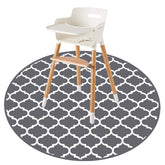 CLCROBD Round Splat Mat 53-inch waterproof surface protects floors from spills.