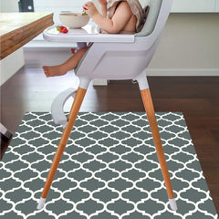 CLCROBD Splat Mat non-slip back keeps mat flat on hardwood or carpet.