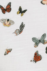 Clementine Kids butterfly sheet on standard crib mattress for nursery versatility