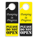 CLEVER SIGNS Do Not Disturb sign front view shows privacy during pumping