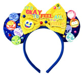 CLGIFT Frozen Inspired Minnie Ears Headband with Olaf, ideal for Disneyland photos and party cosplay.