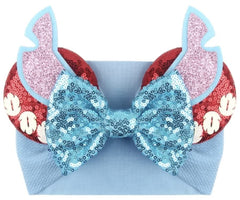 CLGIFT Minnie ears hairband for babies with sequin sparkle, ideal for photos.