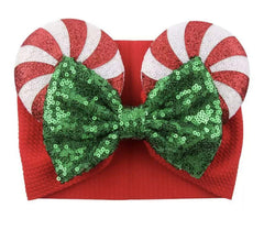 CLGIFT Minnie Ears Hairband peppermint candy style for adorable baby photos at parties