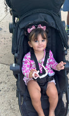 CLGIFT Minnie Ears headband on toddler during party and family photos