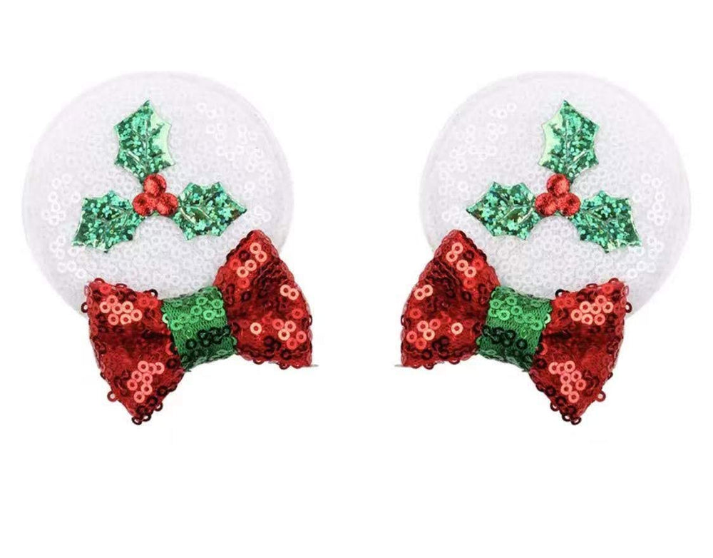 CLGIFT Minnie Ears headband for babies and toddlers, comfortable wearable sequin accessory for festive photos.