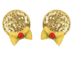 CLGIFT Minnie ears headband with hair clip, comfy for babies, ideal for photos and parties.