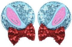 CLGIFT Minnie ears headband with Lilo clip for themed parties and family photos.