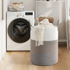 CLHMILY&Z 100L laundry basket handles highlight easy transporting towels and laundry.