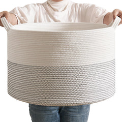 CLHMILY&Z large woven storage basket in nursery, ideal for toy organization.