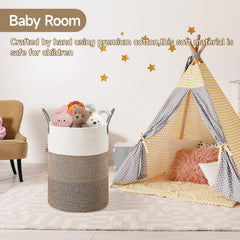 CLHMILY&Z laundry basket handles oversized for easy carrying between rooms.
