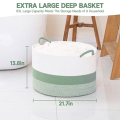 CLHMILY&Z basket for bathroom towels keeps essentials neatly tucked away.