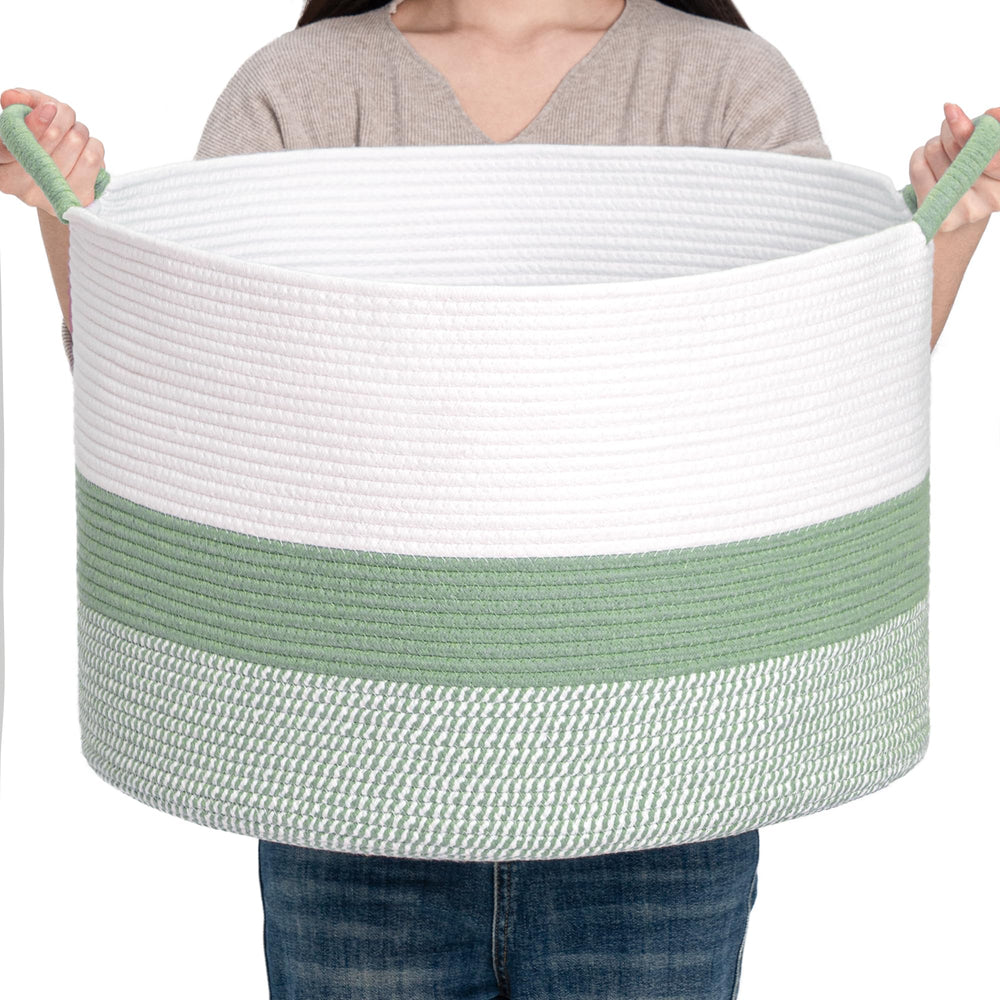 CLHMILY&Z basket handle detail for easy carrying and transport.