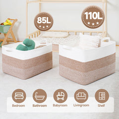 CLHMILY&Z multipurpose storage basket stores toys towels and clothes.