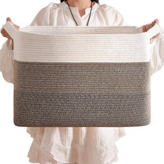 CLHMILY&Z stylish basket-front-view shows large 85L capacity for toy organization