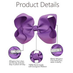 Clipband Black Bows six-inch size ready for ponytails and buns.