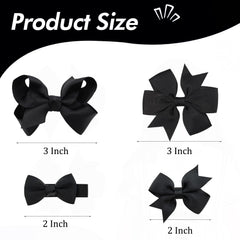Clipband eight-piece hair accessories set in black for versatile baby fashion.