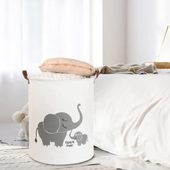 CLOCOR Love Elephant bin open reveals large capacity for toys or clothes.