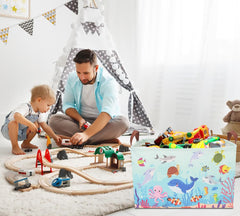 CLOCOR Under-the-Sea storage bin, durable fabric, adds stylish room decor while organizing.