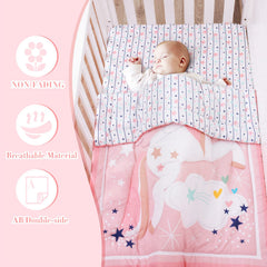 Cloele fitted crib sheet with snug elastic edges for secure fit