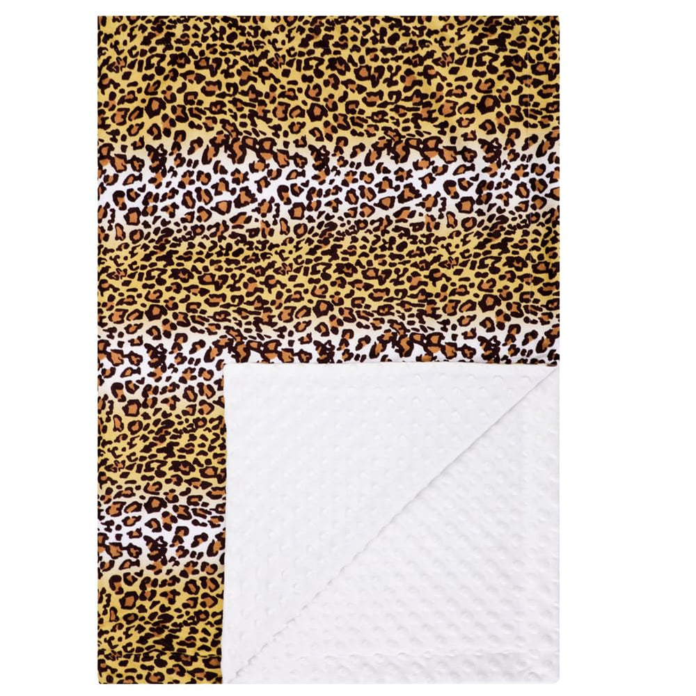 Closockey Leopard1 baby blanket front view shows double-layer warmth for newborns