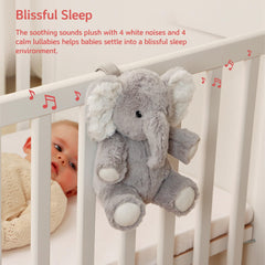 Cloud b Elliot Elephant On The Go eight sound options shown for personalized use