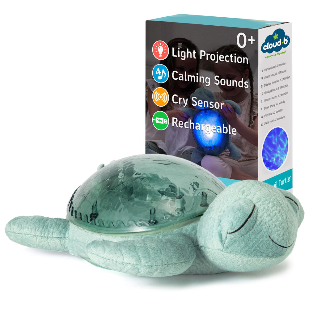 Cloud b Ocean Projector Nightlight front view emits calming ocean lights for bedtime