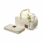 Cloud Nest Baby diaper caddy with changing pad enables effortless night-time changes.