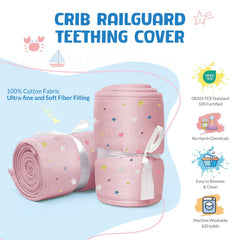 CLYCSRC star crib rail cover soft teething fabric for gentle gums