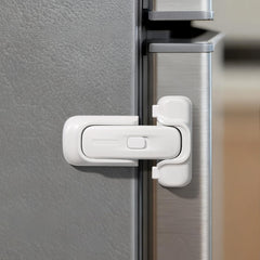 CLYMENE fridge lock with auto-lock design secures your fridge without keys or straps.