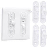 CLYMENE wall switch guard clear pack4 assembled keeps switches safe from curious kids.