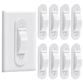 CLYMENE wall switch guard front view shows white protection for households