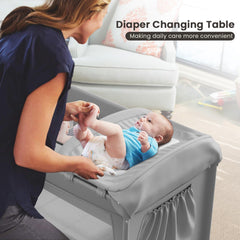 CMFYDAILY diaper-changing-table in-use view for quick, comfortable diaper changes.
