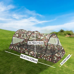 CMINGJ bottom zipper camouflage net detail for easy entry.