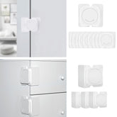 CMINGJ cabinet lock flat-lock close-up, showcasing durable ABS for reliable safety.