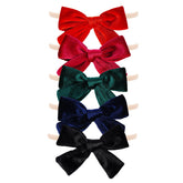 cnomg Christmas baby bows red on hair for festive photo-ready styling