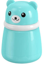 CoaGu powder case blue front view, compact travel-friendly container for easy powder dispensing