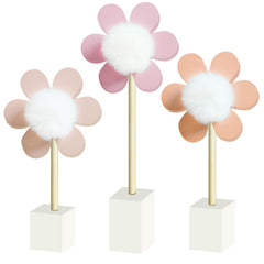 Cobzier daisy nursery decor flowers showcase boho style for stylish nursery shelves.