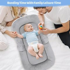 Cococu Baby Lounger Pillow grow with me design supports from newborn to toddler.