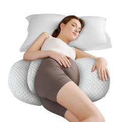 Cococu pregnancy pillow cooling cover keeps you cool during sleep.