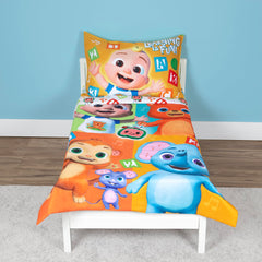 CoComelon Learning is Fun comforter provides cozy warmth for bedtime routine