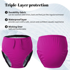 Codida waterproof diaper cover close-up shows elastic waistband for secure daily wear.