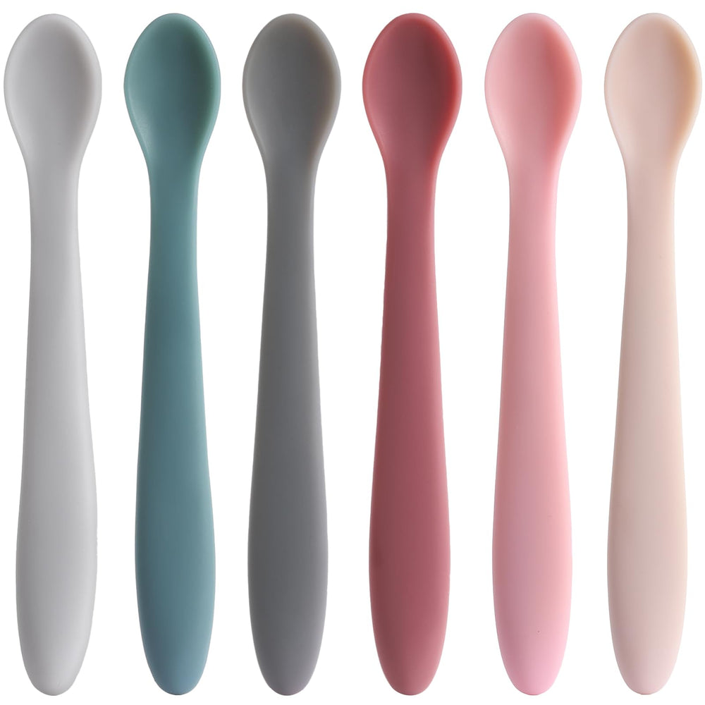 Coix foam TmepCheck color-change spoon head signals heat levels for safe feeding.