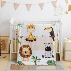 Cokouchyi safari animal crib sheet shows breathable, secure fit for standard cribs.