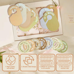 COLAYERIST 16-pack labels show age groups for organized nurseries.