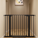 Colbabe gate shows one-hand operation for easy doorway access and hands-free use