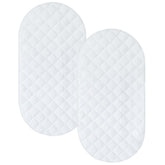 Coldwind bassinet mattress pad 2-pack provides a soft, protective surface.