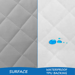Coldwind bassinet pad cover quilted, absorbent filling cushions gently.