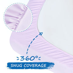 Coldwind crib sheets elastic band closeup emphasizing full-edge wrap for stability